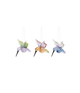 Hummingbird Artglass Ornaments