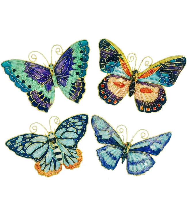 Cloisonne Butterfly Ornament Blue