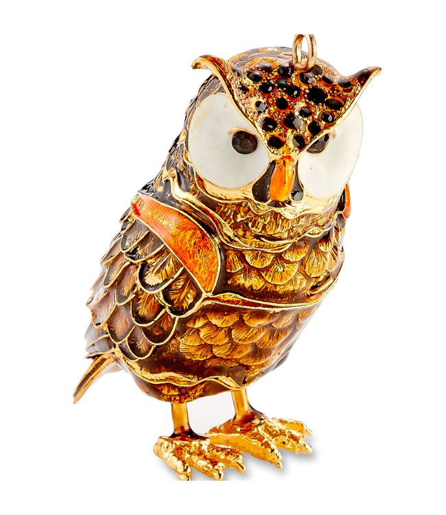 Enamel Articulated Owl Ornament