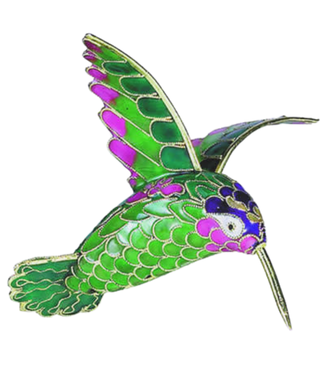 Lt Green Cloisonne Hummingbird