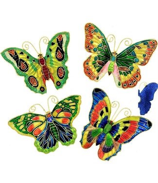 Rainbow Cloisonne Butterfly Ornament