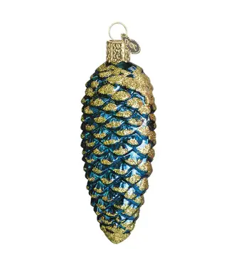 Old World Christmas Blue Shimmering Cone