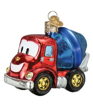 Old World Christmas Cheerful Cement Truck Ornament
