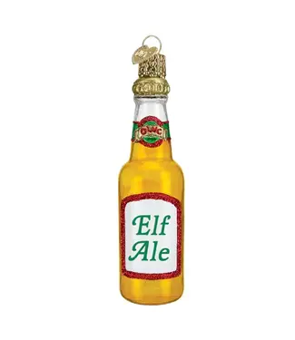 Old World Christmas Elf Ale Beer Bottle