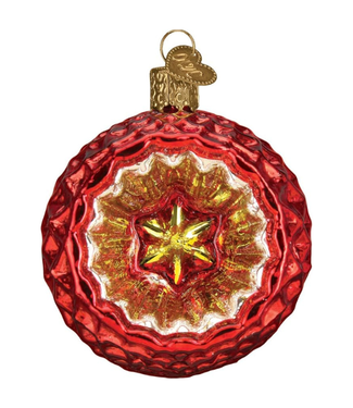 Old World Christmas Faceted Crimson Reflection