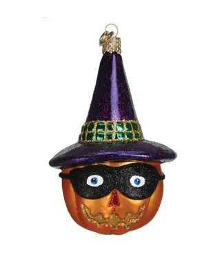 Old World Christmas Masked Witch Jack O'lantern