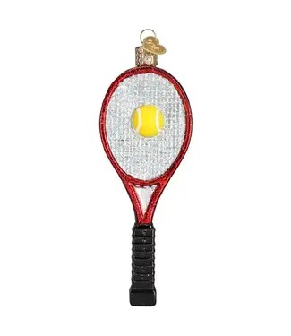 Old World Christmas Red Tennis Racquet