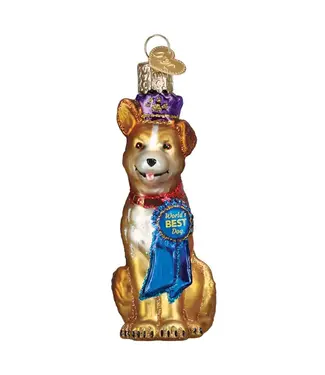 Old World Christmas World's Best Dog Ornament