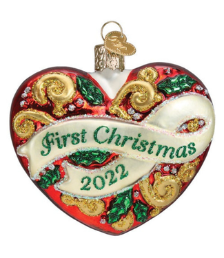 Old World Christmas 2022 First Christmas Heart