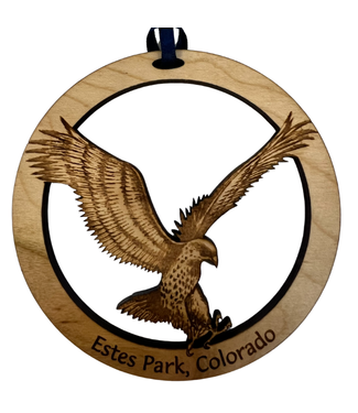 Estes Park Eagle Wood Ornament