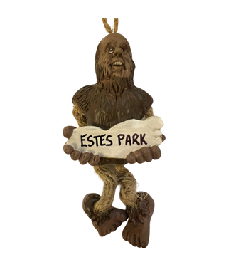 Bert Anderson Bigfoot with Estes Park Sign