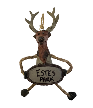 Bert Anderson Elk with Estes Park Sign