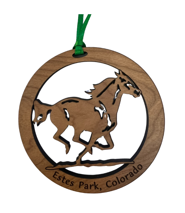Running Horse Estes Park Ornament