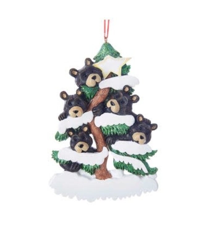 5 Bear Family on Tree