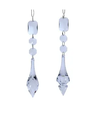 Kurt S. Adler Acrylic Clear Crystal Dangle Ornaments