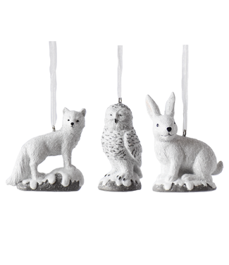 Arctic Hare/Fox/Owl Ornaments