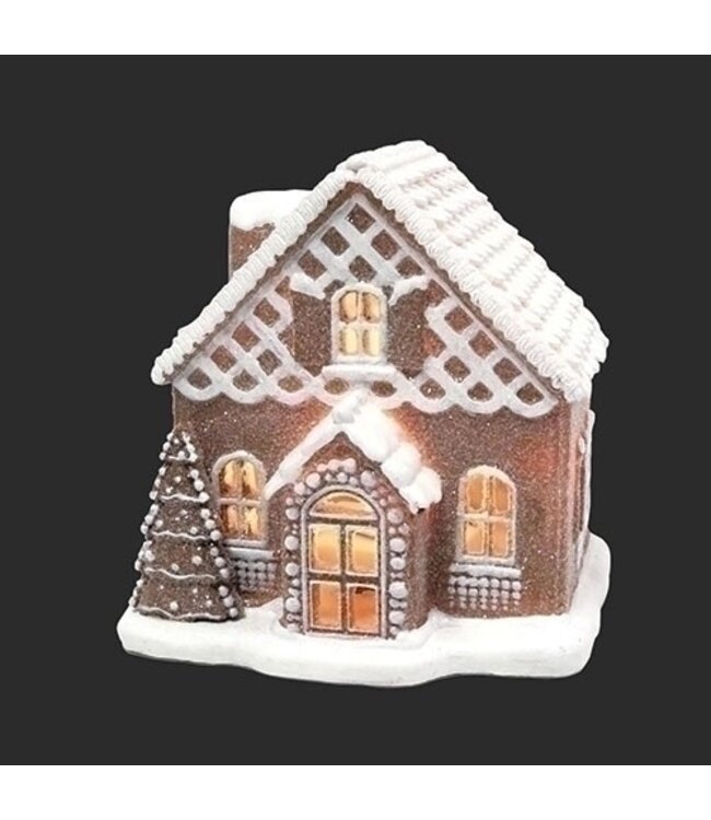 LED GINGERBREAD HOUSE WITH TREE LATTICE