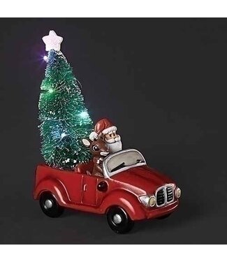 Led Rudolph Santa and Car