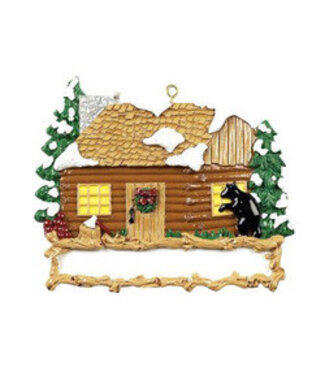 Personalize Log Cabin Ornament