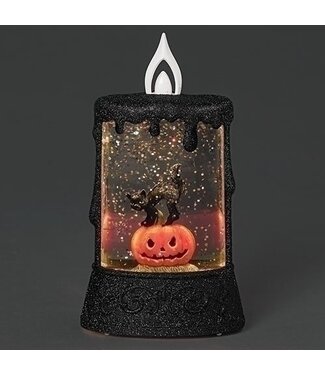 Lighted Mini Candle Dome Halloween Cat