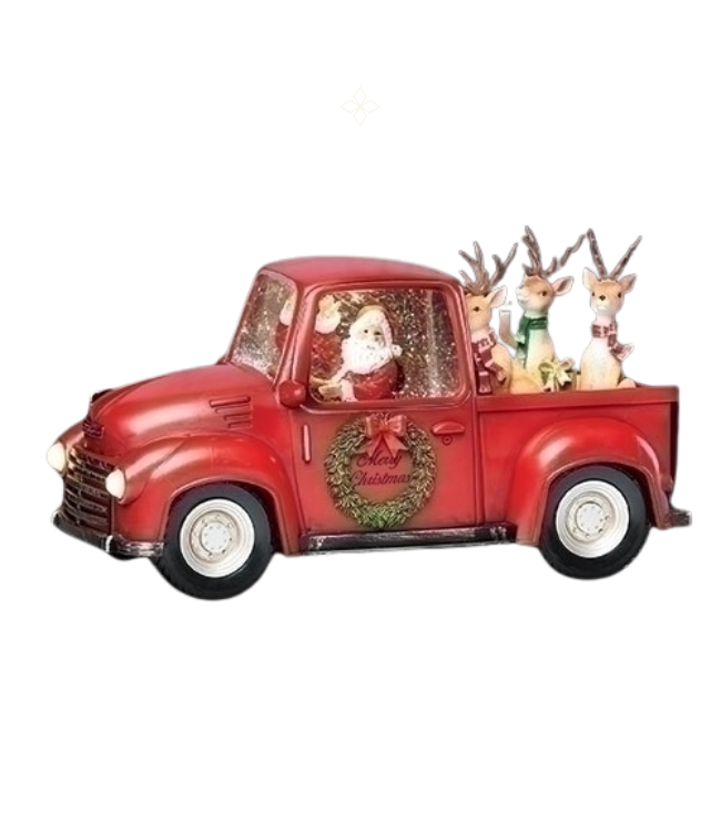 Santa Pick Up Truck Shimmer