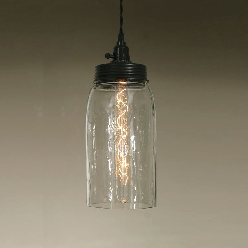 Glass Jar Pendant Light mason jar pendant light large