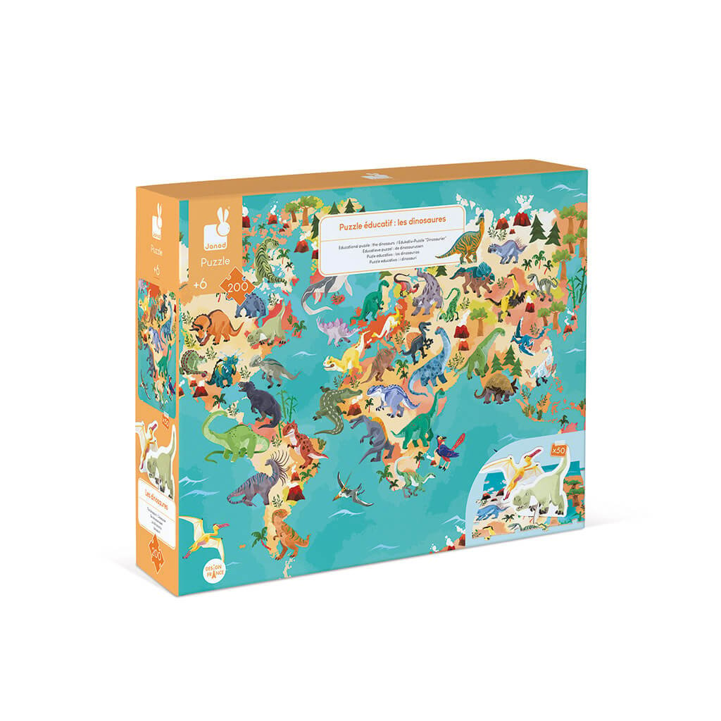 Janod 200 PC 3D EDUCATIONAL PUZZLE THE DINOSAURS