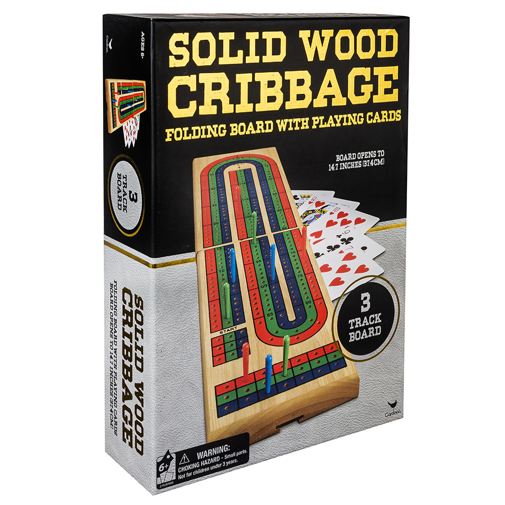 Spin Master Game Classic Wood Cribbage Black&Gold
