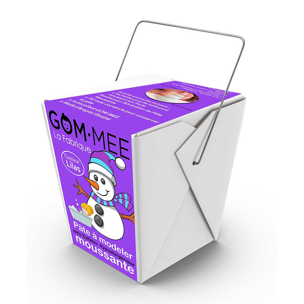 Gommee Gom-Mee – Fabrication pâte à modeler Moussante – Bonhomme de neige