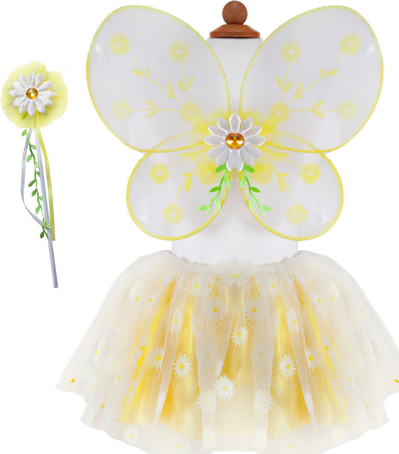 Great Pretenders Costume : Daisy Tutu, Wings and Wand Set size 5-6