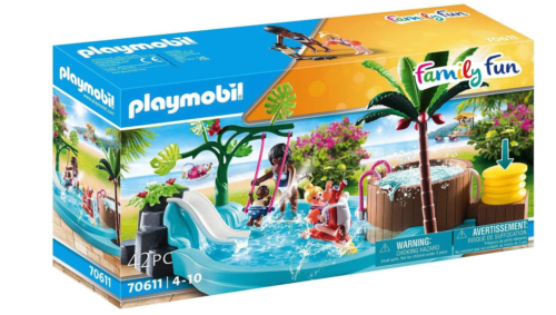 Playmobil PLAYMOBIL 70611 Children's pool with whirlpool Slide Swing