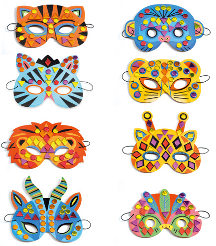 Djeco DIY / Mosaïcs Masks / Jungle animals