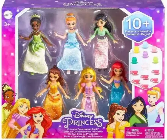 Disney Princess Toys, Princess Dolls and Fashions Set, Gifts for