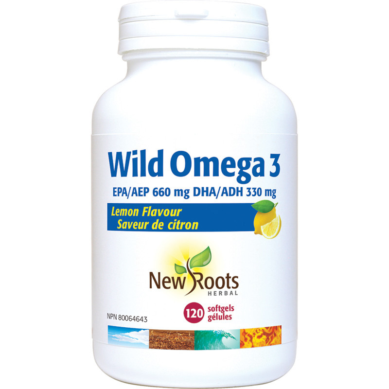 New Roots - Wild Omega 3 - Lemon Flavour - 120 SG