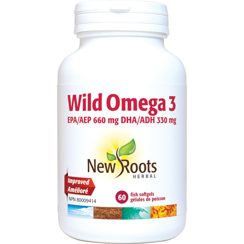 New Roots - Wild Omega 3 EPA 660mg DHA 330mg - 60 SG