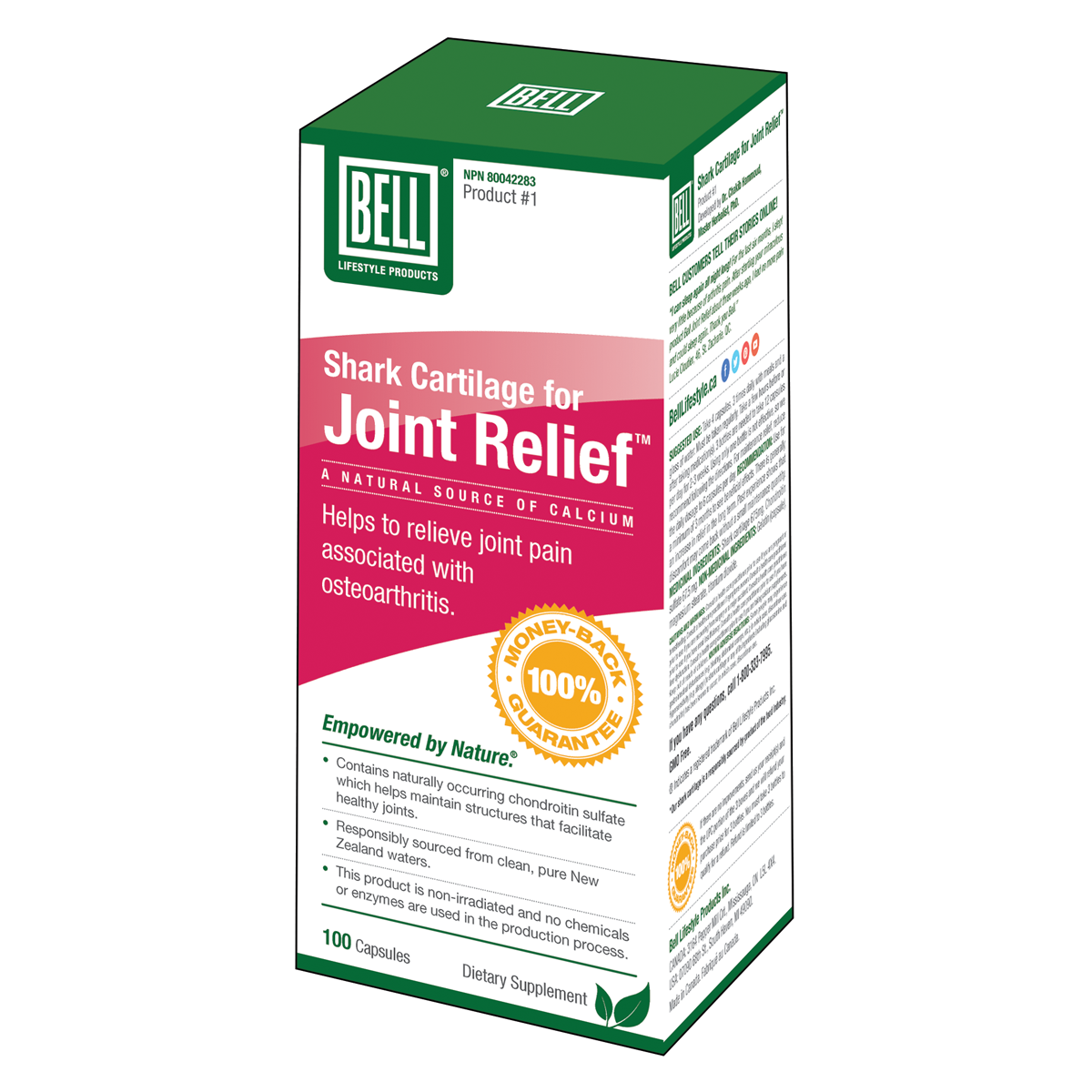 Bell - Shark Cartilage For Joint Relief - 100 Caps