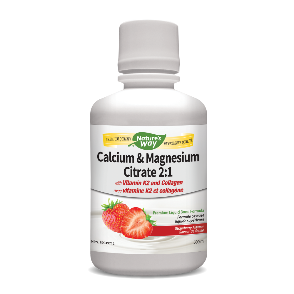 Nature's Way - Calcium & Magnesium w/K2 - Strawberry - 500ml