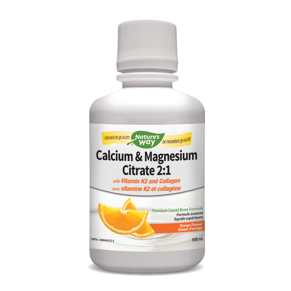 Nature's Way - Calcium & Magnesium w/K2 - Orange - 500ml