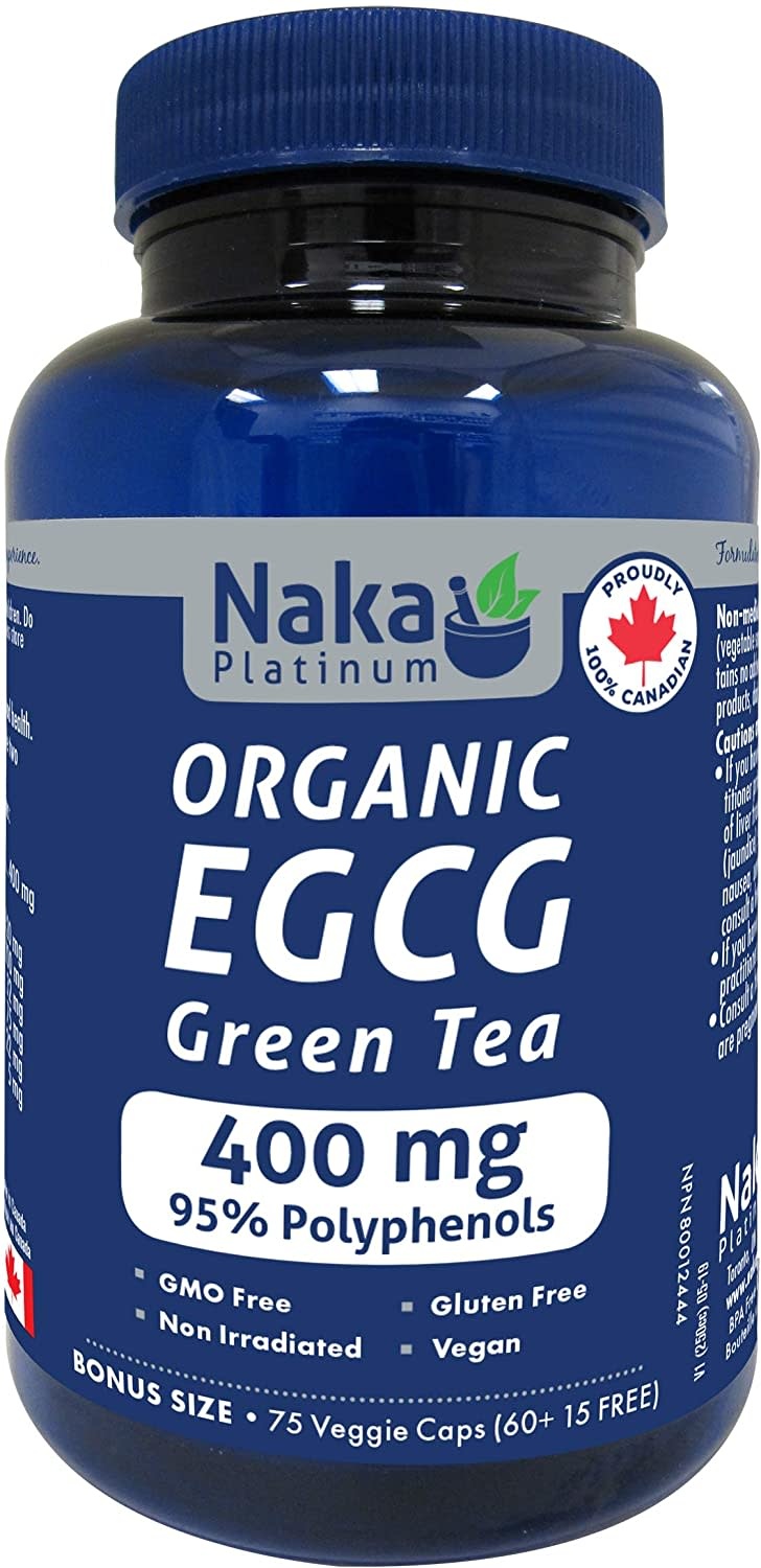 Naka - ECCG Green Tea 400mg - Organic - 75 V-Caps Bonus Size