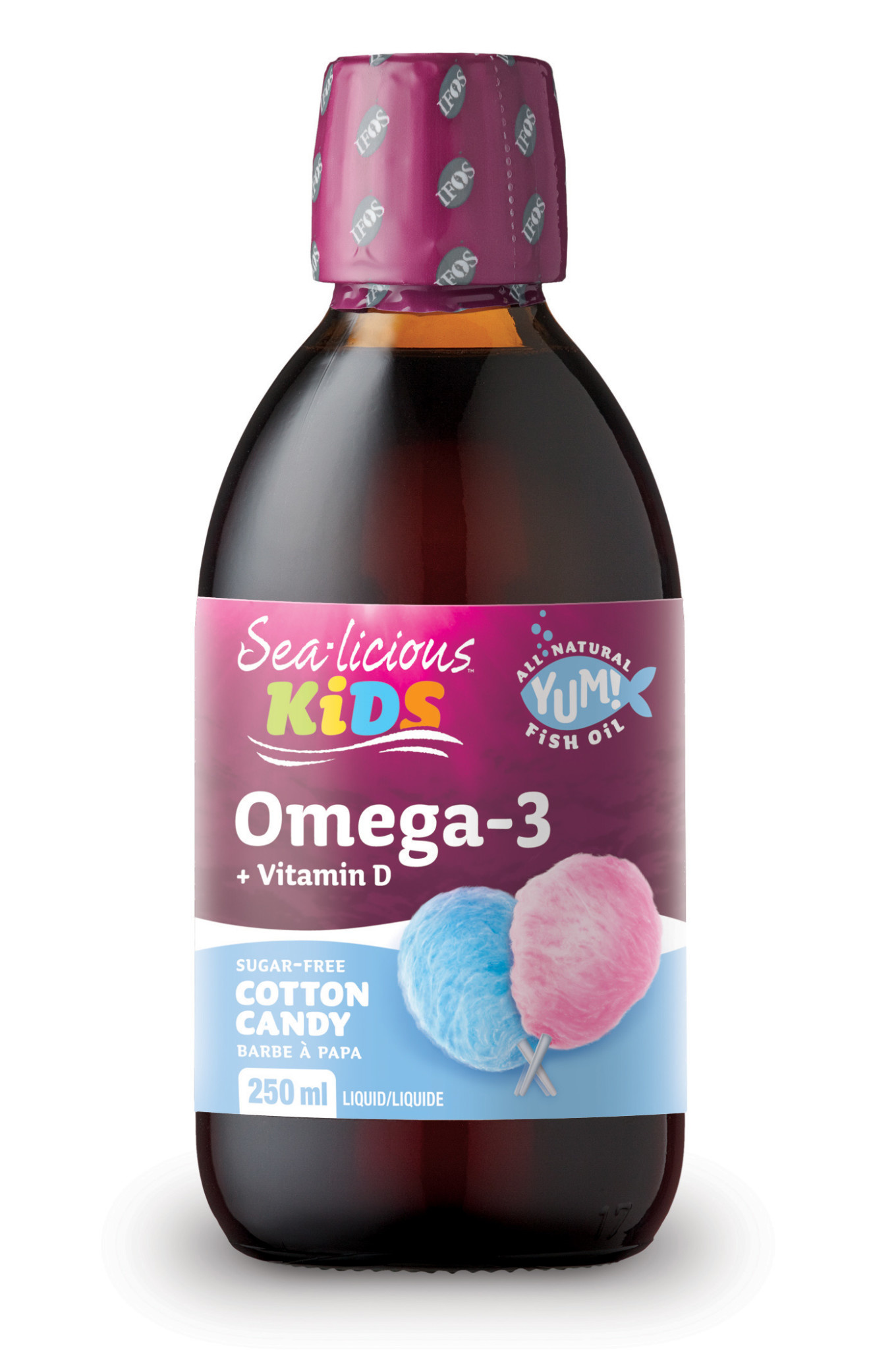 Sea-licious - Kids Omega-3 + Vitamin D - Cotton Candy - 250ml