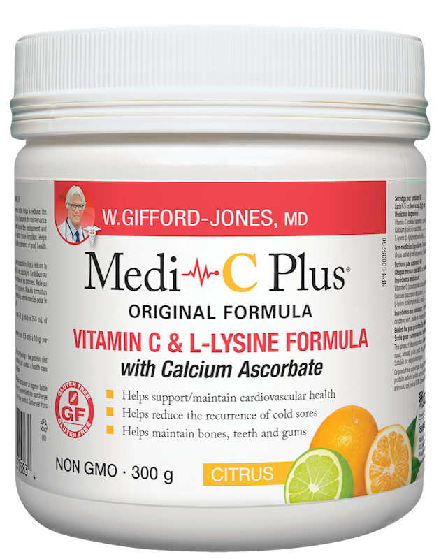 W.Gifford-Jones, MD - Medi-C Plus w/calcium - Citrus - 300g