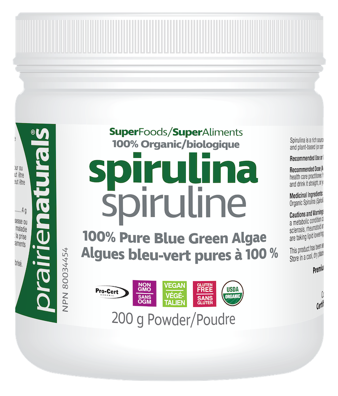 Prairie Naturals - Spirulina - Organic - 200g