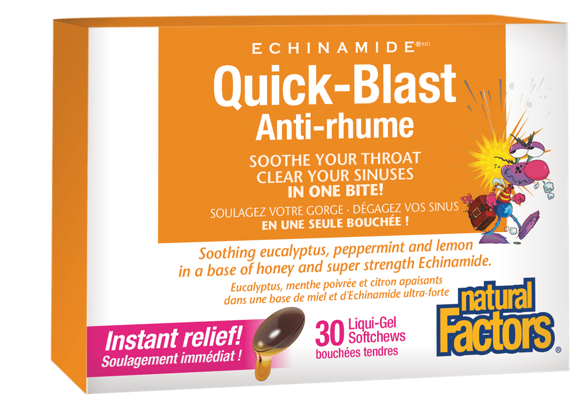 Natural Factors - Echinamide - Quick-Blast - 30 Liquid Gels