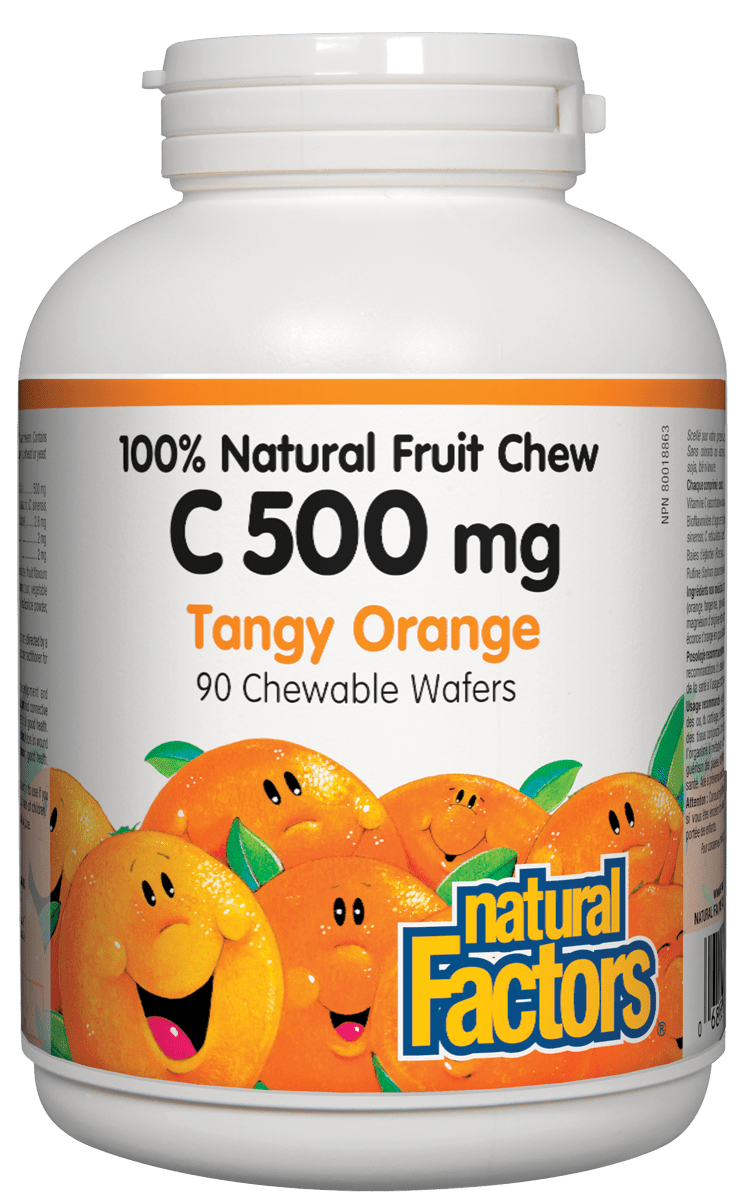Natural Factors - Vitamin C 500 mg - Tangy Orange - 90 Chewable