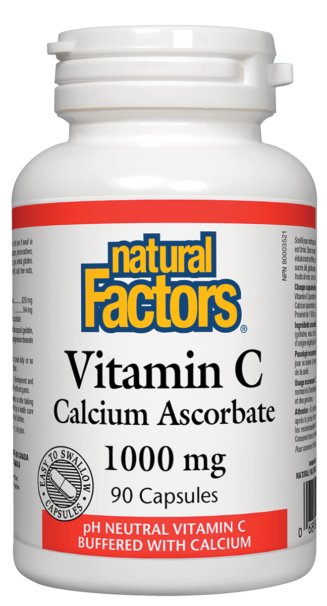 Natural Factors - Vitamin C Calcium Ascorbate 1000 mg - 90 Caps