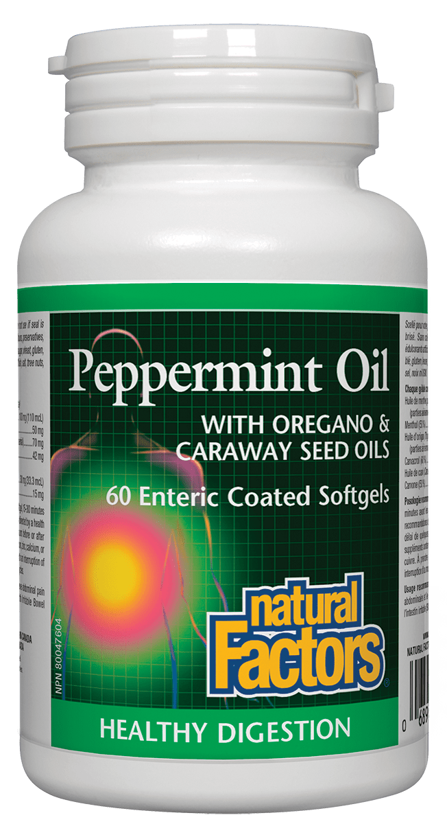 Natural Factors - Peppermint Oil Complex w/ Oregano Oil - 60 SG