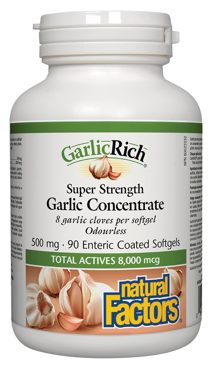 Natural Factors - GarlicRich - Super Strength Garlic Concentrate 500mg - 90 SG