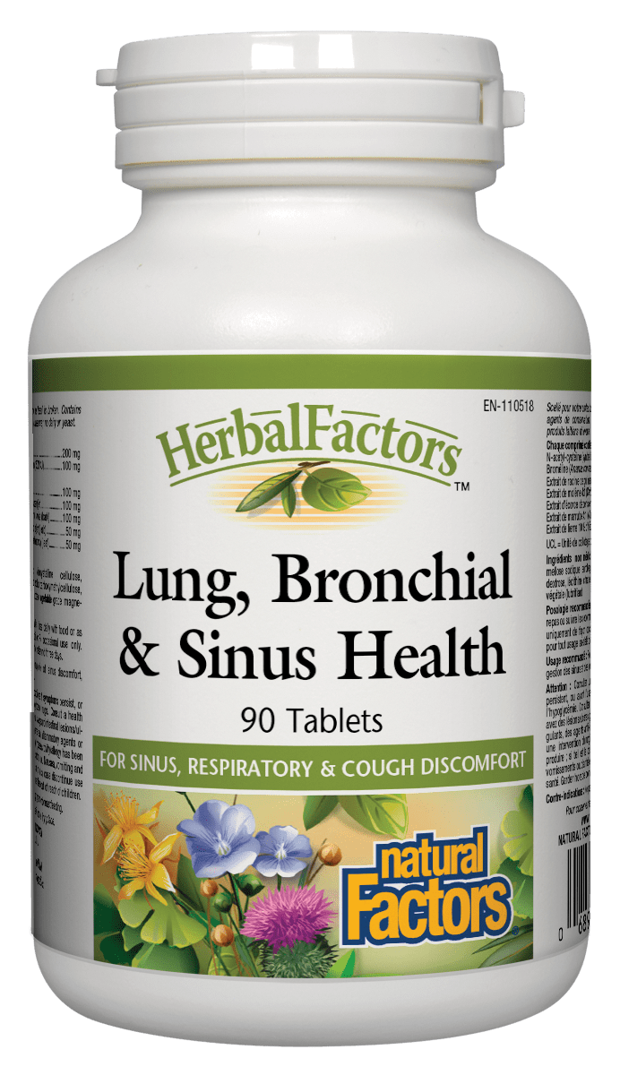 Natural Factors - Lung, Bronchial & Sinus Health - 90 tablets