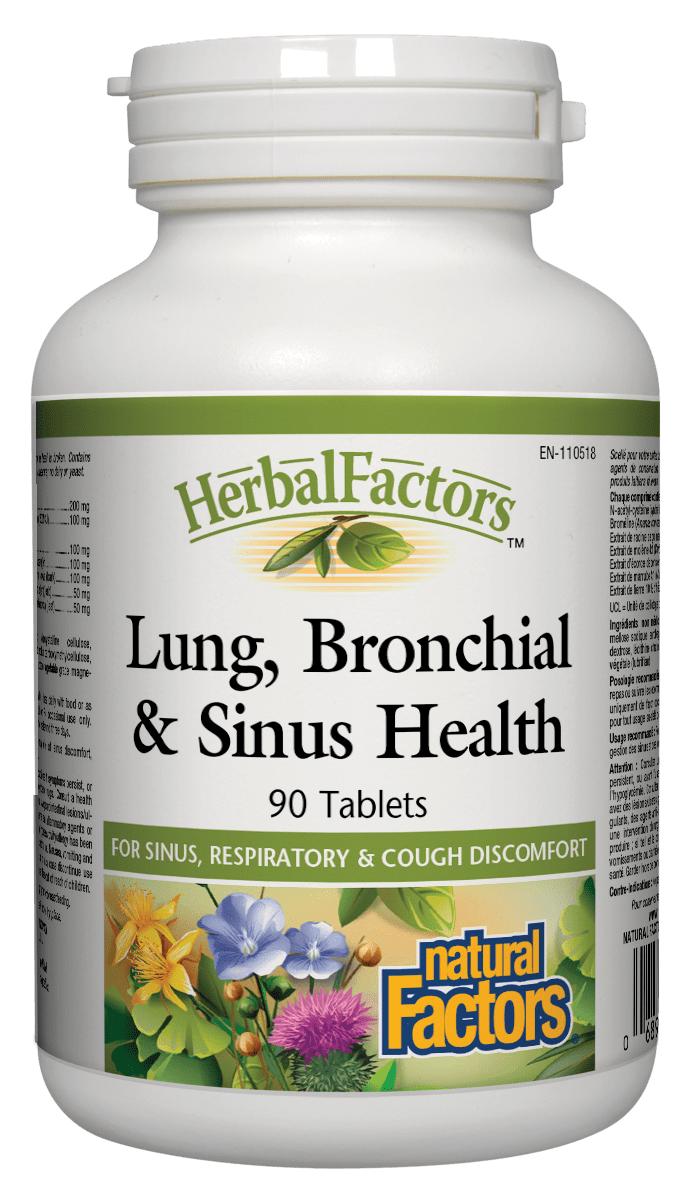 Natural Factors - Lung, Bronchial & Sinus Health - 90 Caps