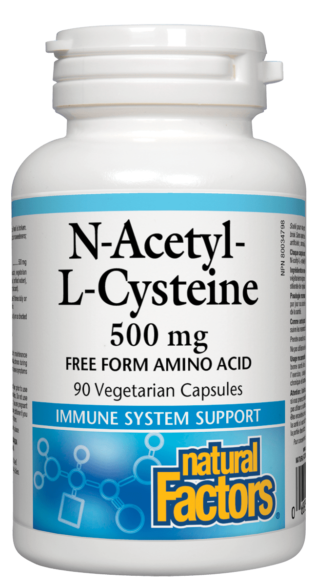 Natural factors - N-Acetyl-l-Cysteine 500 mg - 90 V-Caps